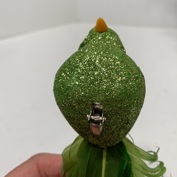 Glitter bird ornament green - Picture 8 of 12